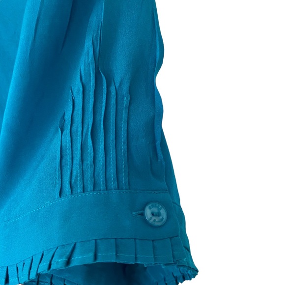 Marciano Green-Blue/Turquoise Buttoned-down Blouse - Size M - Picture 7 of 8